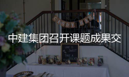 中建召开课题成果会集团交流